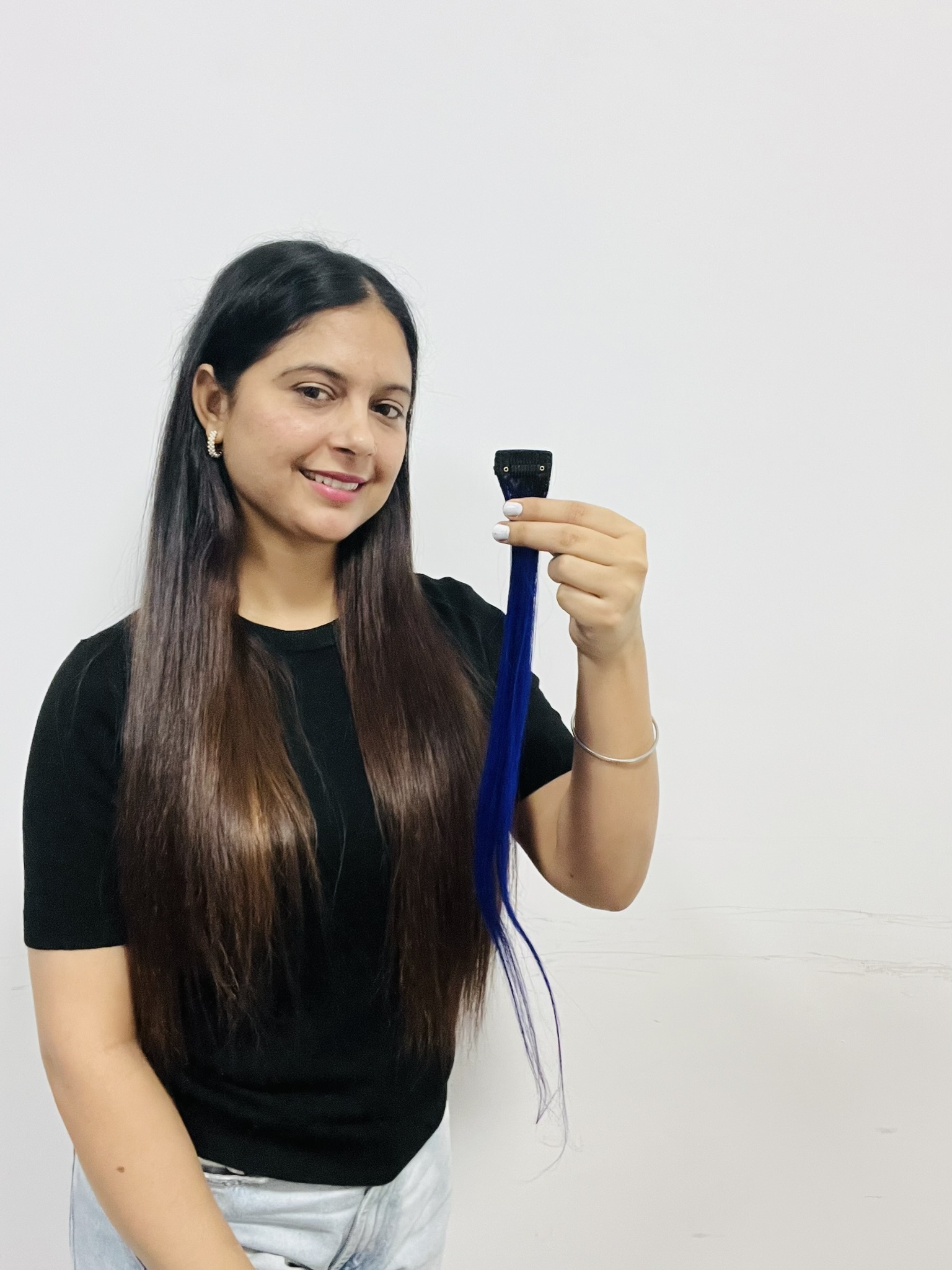 Blue Color Hair Strand