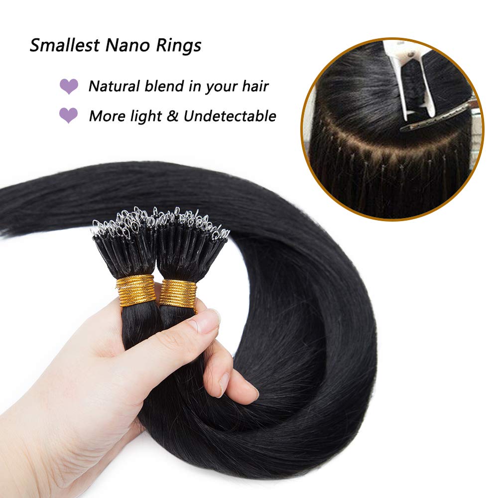 Silky wigs- Nano rings permanent hair extensions