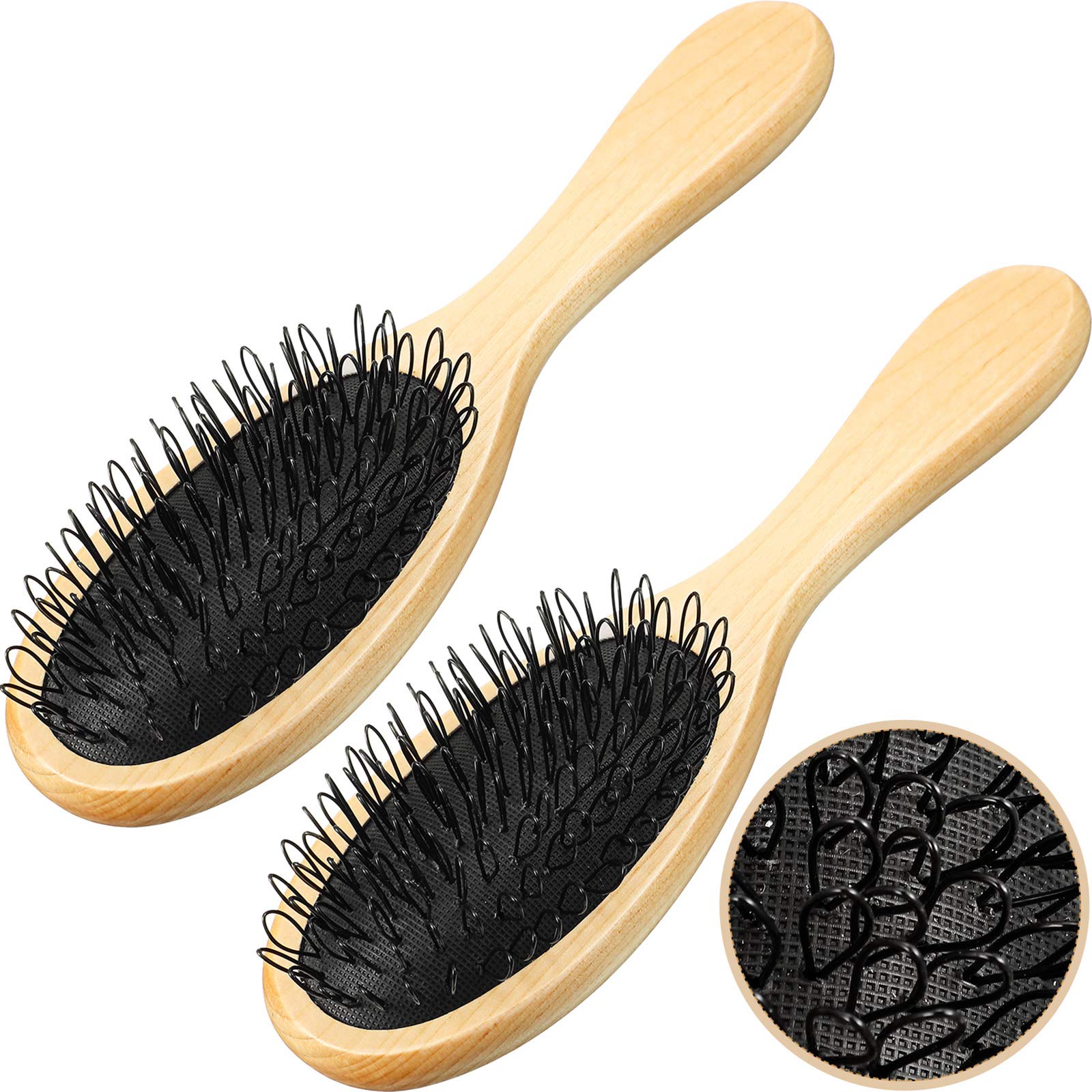 Wooden loop brush comb