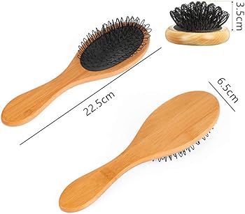 Wooden loop brush comb