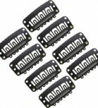 Clips for hair extensions and wigs