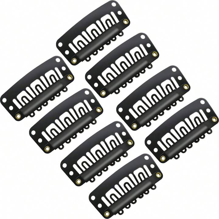 Clips for hair extensions and wigs