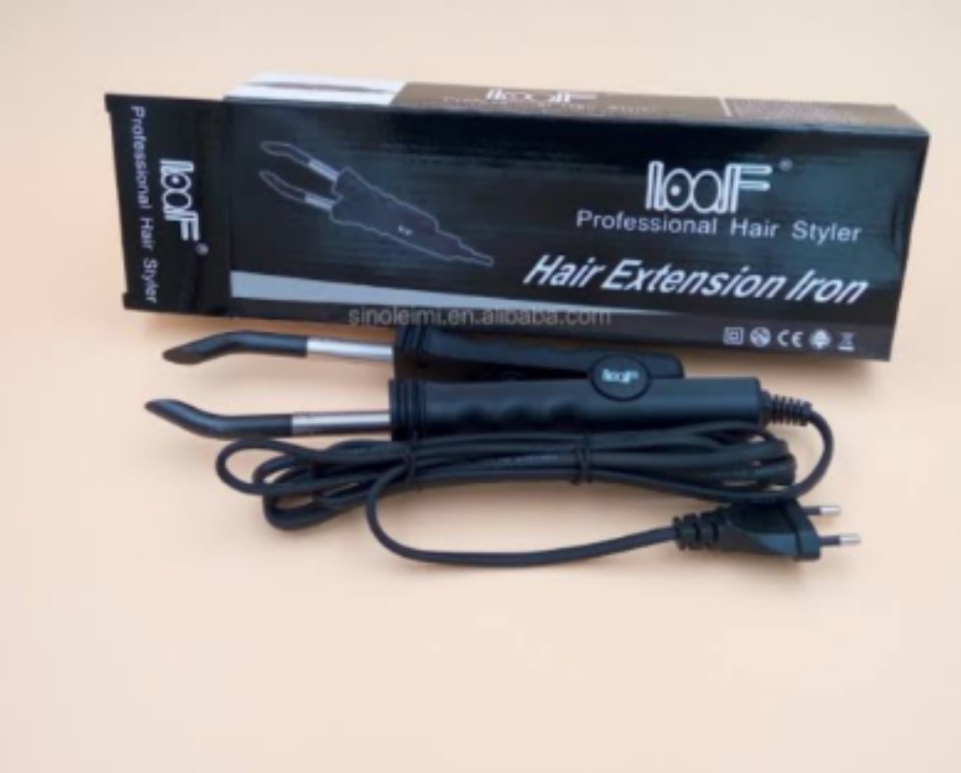 Hair extensions installation iron