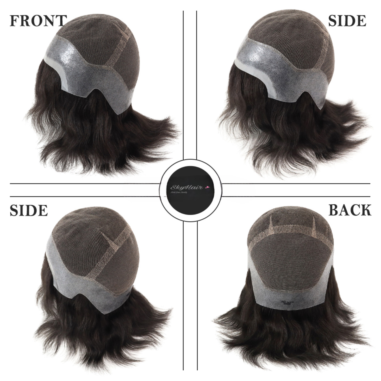 Silky Wigs- Male Full Head Wig
