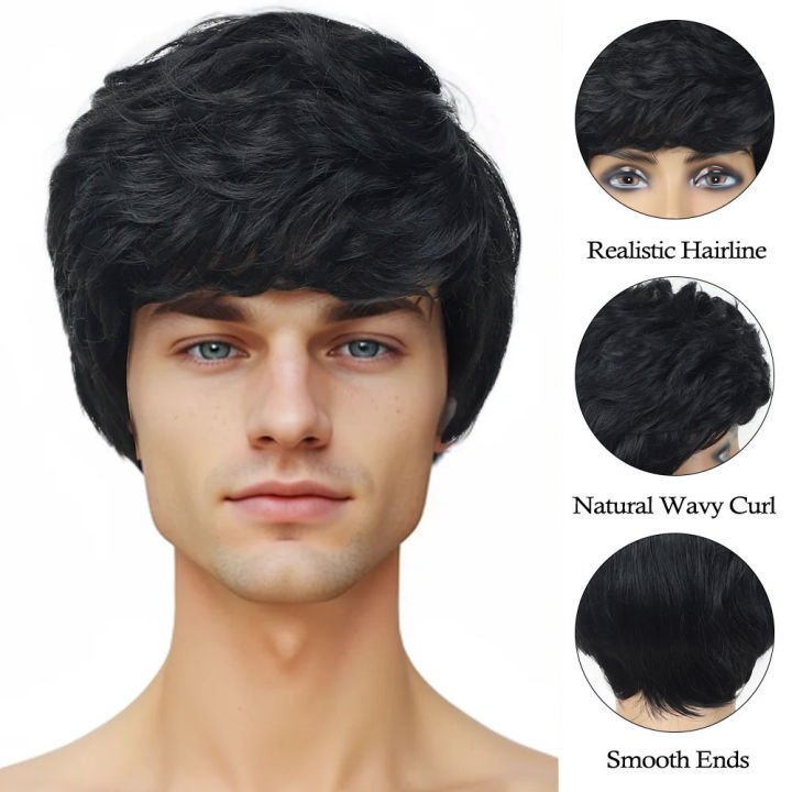 Silky Wigs- Male Full Head Wig