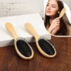 Loop Brush Wig Comb Wooden