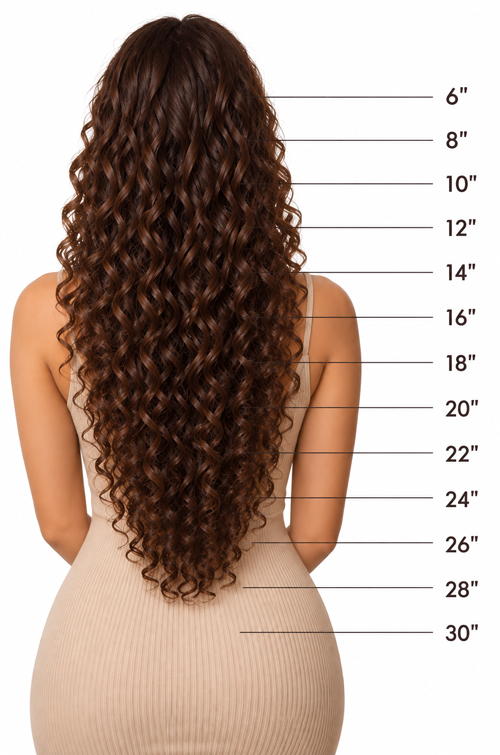 Curly & Wavy Hair Length Chart